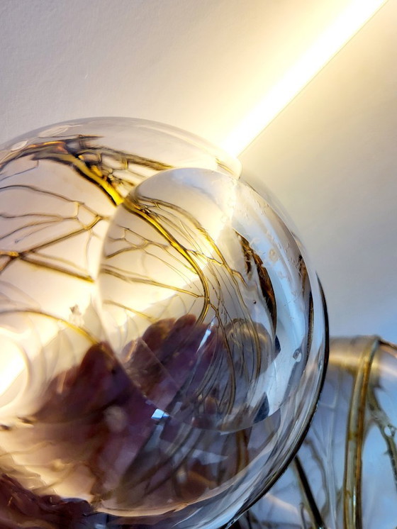 Image 1 of Val saint lambert Studio Cristal Vase, Alfred collard, Reliefdekor, signiert Lüttich, 1990er Jahre