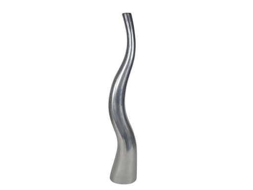 Curva Tall Wiggly Vases - gepolijst aluminium - vaas - 2e helft 20e eeuw 