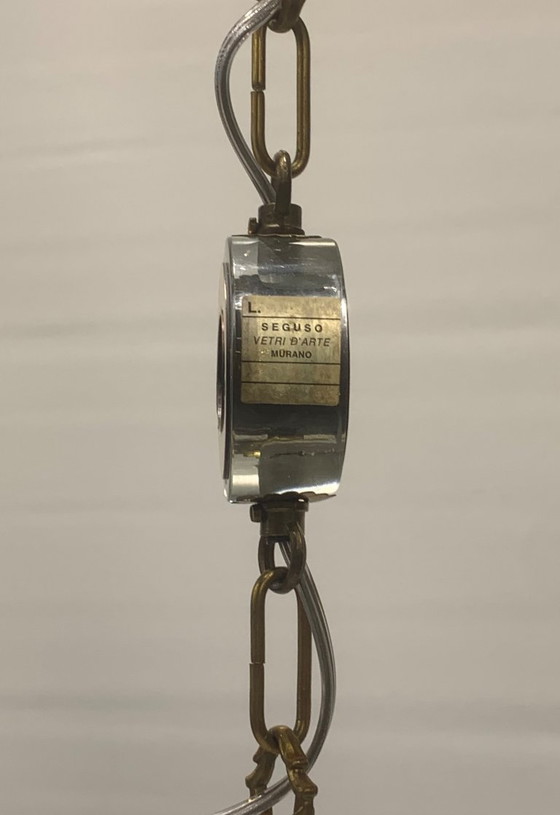 Image 1 of Pendant chandelier ++RARITY ++SEGUSO V.A. restored made in Italy