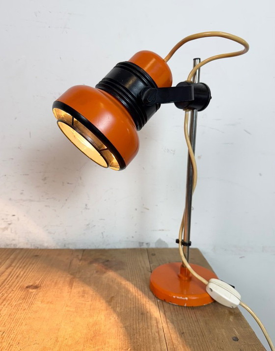 Image 1 of Lampe de table orange vintage, années 1970