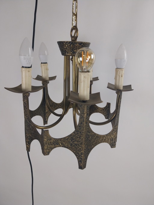 1 x Brutalist Pendant lamp 1970s by Moe Bridges.