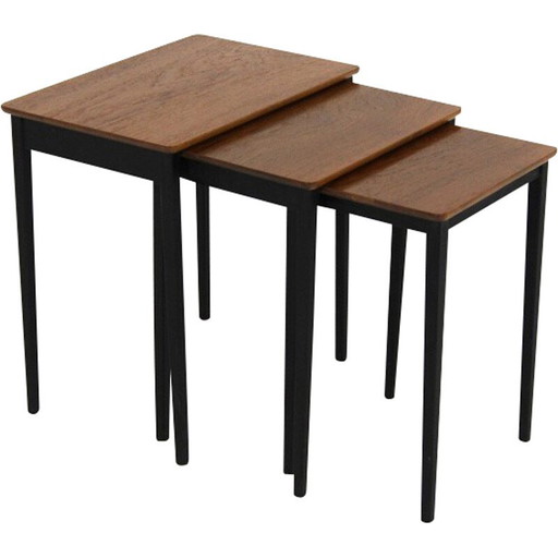 Vintage teakhouten nesttafel, Zweden 1960