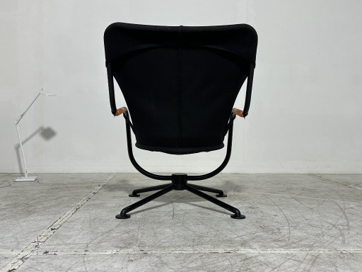 Poltrona Vitra Waver - Konstantin Grcic - nero/arancione - poltrona girevole - fuori produzione – fauteuils (photo 2 of 5)