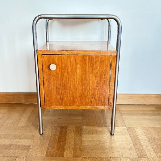 Image 1 of Functioneel nachtkastje, Kovona, Tsjechoslowakije