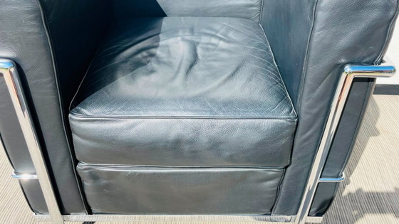 Image 1 of Paar Le Corbusier LC2-stijl fauteuils. Vintage