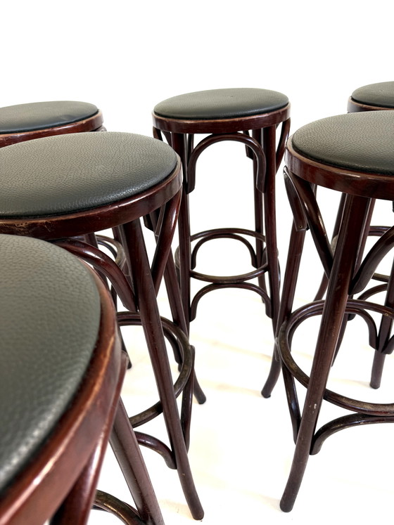 Image 1 of 6x vintage bentwood barkruk ‘90