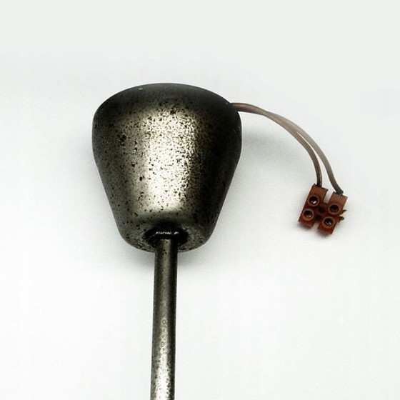 Czechoslovakian Postmodern Chandelier, 1970s – Glass, Metal (photo 8 of 8)