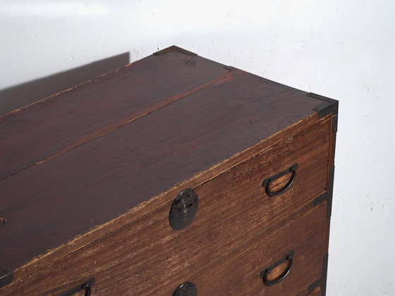 Antique Japanese Tansu chest of drawers - Meiji / Taishō Period (c. ) #29 – Iron (photo 10 of 40)