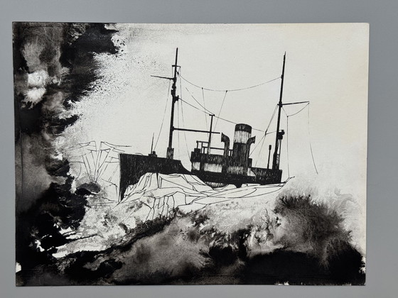 Image 1 of Eugene Eechaut (1928-2019) - Tusche-Diptychon (1970)