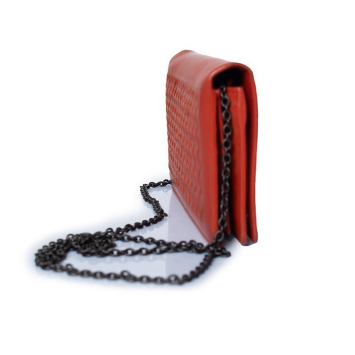 Bottega Veneta, Geldbörse mit Kette aus rotem Leder – crossbody tassen, Calfskin (photo 2 of 12)