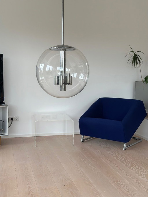 2 lamps from Limburg Glashütte*Huge designer ceiling lamp*Space Age Globe lamp - Bauhaus - rarity