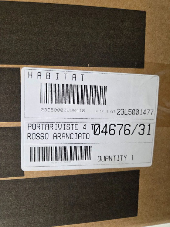 Image 1 of Kartell Vassoio da lettura 4676 Arancione Rosso di Giotto Stoppino