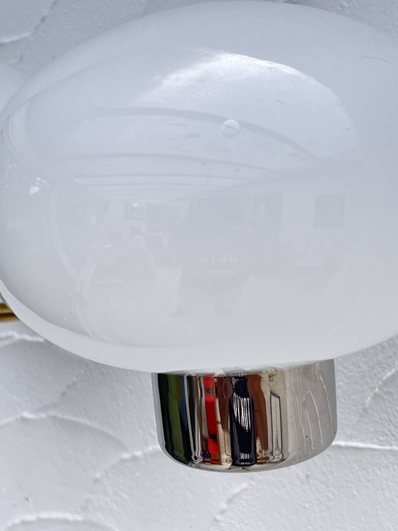 Image 1 of Doppia applique in ottone opalino