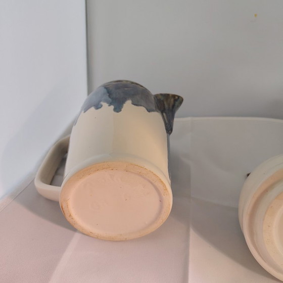 Image 1 of Pastis carafe set with bird. The Pastis can be poured through the beak.
