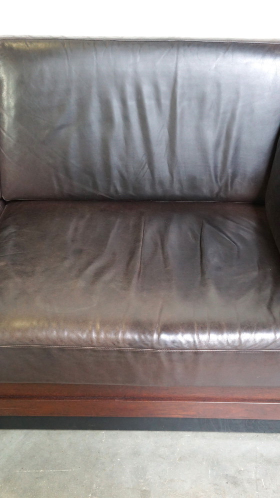 Image 1 of Schuitema Art Deco Leather 2.5 Seater Design Sofa, Model Baldwin