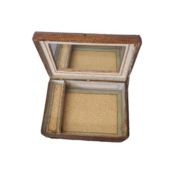 Image 1 of Antique tramp art jewelry box, 2nd half 19th century