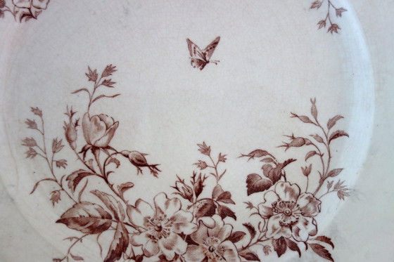 Image 1 of 2 piatti da portata in terracotta Gien, modello May, circa 1900