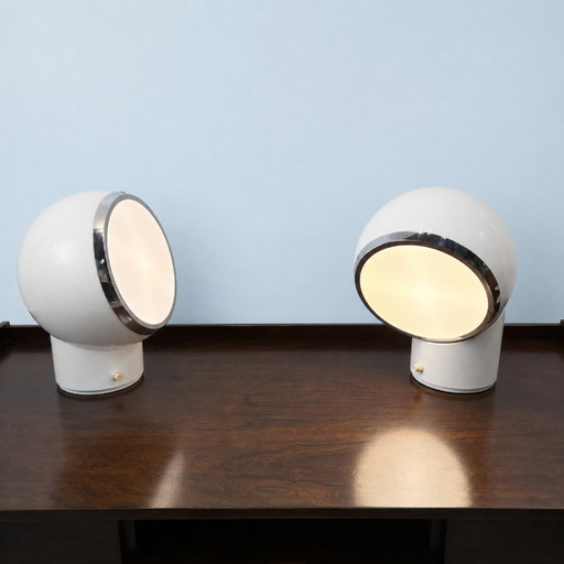 EXTREMELY RARE PAIR of Zeus lamps by Cini Boeri for Gavina, Italy, 1970s