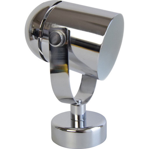 Vintage chrome metal wall lamp by Stanislav Indra for Combi Lux, Czechoslovakia 1970