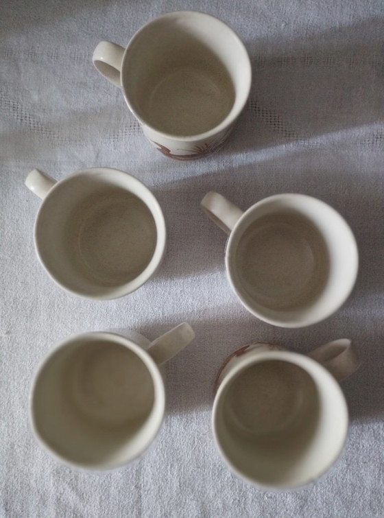 5 kleine vintage aardewerken bordjes en mokken met CHURCHILL eendjes. – Servies, Ceramic (photo 5 of 17)