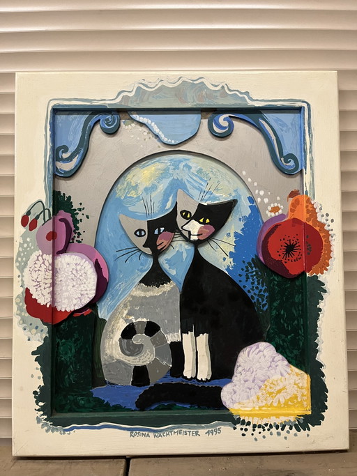 Beautiful Artwork by Rosina Wachtmeister Made in 3D (Various Layers of Wood) 63 x 73 cm – kunst (photo 2 of 9)