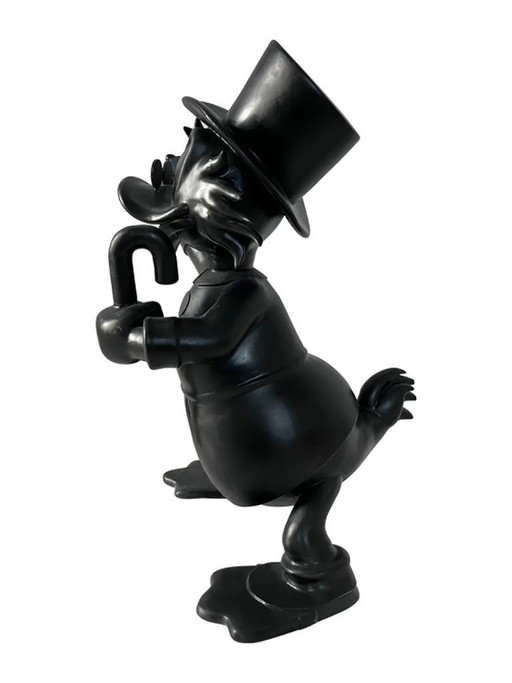 Fiberglas-Skulptur – Enten-Comicfigur – Schwarz