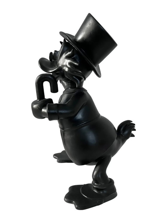 Image 1 of Fiberglas-Skulptur – Enten-Comicfigur – Schwarz