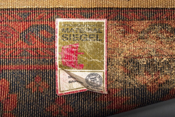 Image 1 of  Nahöstlicher Teppich aus rot-blauer Wolle im Tribal-Stil, 1950er Jahre