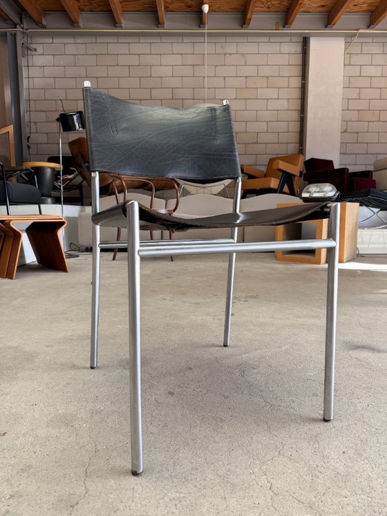 't Spectrum SE06 chair, Martin Visser – Eetkamerstoelen, Leer, Metaal (photo 3 of 11)