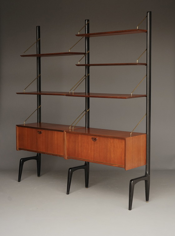 Image 1 of Mid-Century Freestanding Wall System by Louis van Teeffelen for WéBé, 1950s