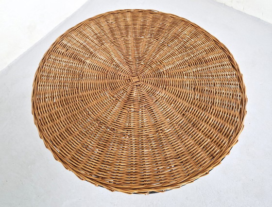 Image 1 of Rotan en IJzer Tafeltje, 1970s