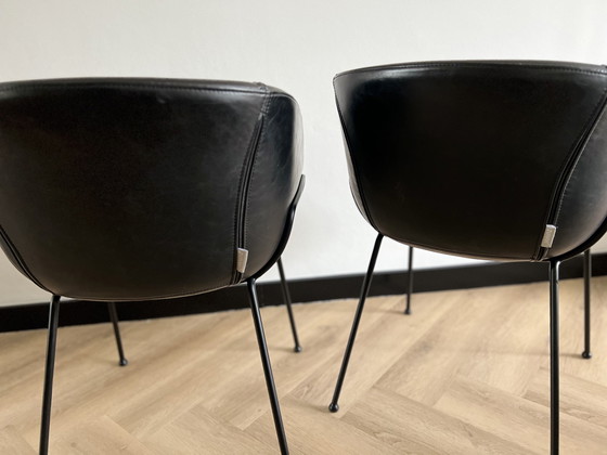 Image 1 of Set di 4 poltrone Feston – nere – in ottime condizioni