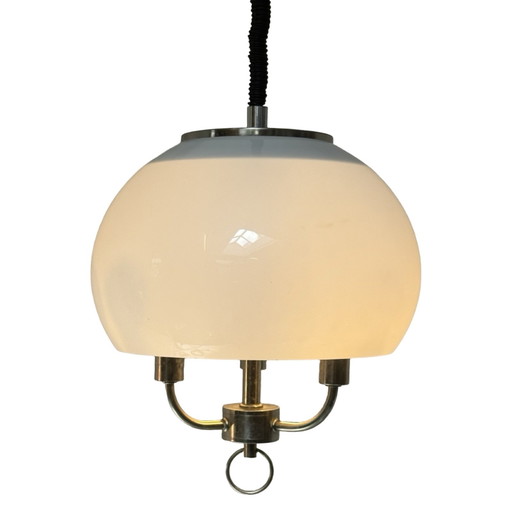 Dijkstra - Plafoniera vintage - stile space age - Acrilico bianco - Regolabile in altezza