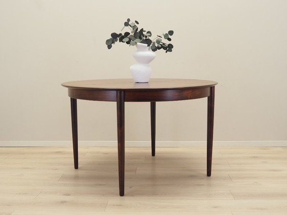 Image 1 of Table ronde en bois de rose, design danois, années 1970, production : Skovby Møbelfabrik