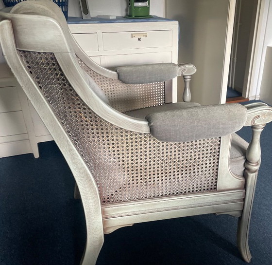 Poltrona vintage stile Bergère – Poltrone, Rattan (photo 3 of 5)