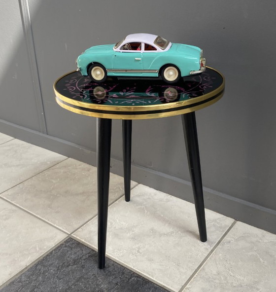 Kleine ronde glazen plantentafel uit de jaren 60 – Glass, Metal (photo 5 of 12)
