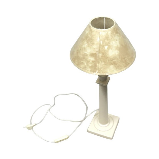 Table Lamp By Kostka France (Ref. T 200), Ceramic, 1970s/80s, Retro/Vintage Column Style. – Plastic (photo 9 of 16)