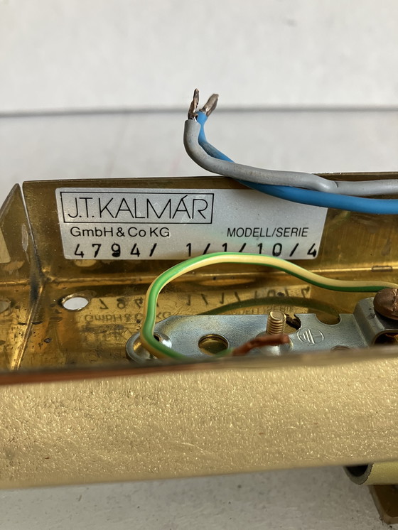 Image 1 of Lampada da parete in vetro ghiaccio vintage J.T.Kalmar Austria 1960