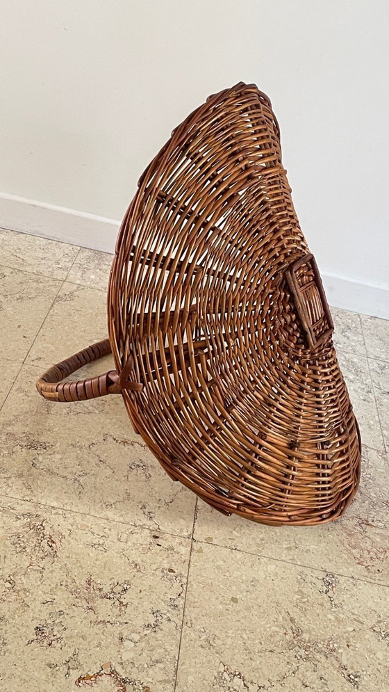 Image 1 of Vintage Rattan Log Basket