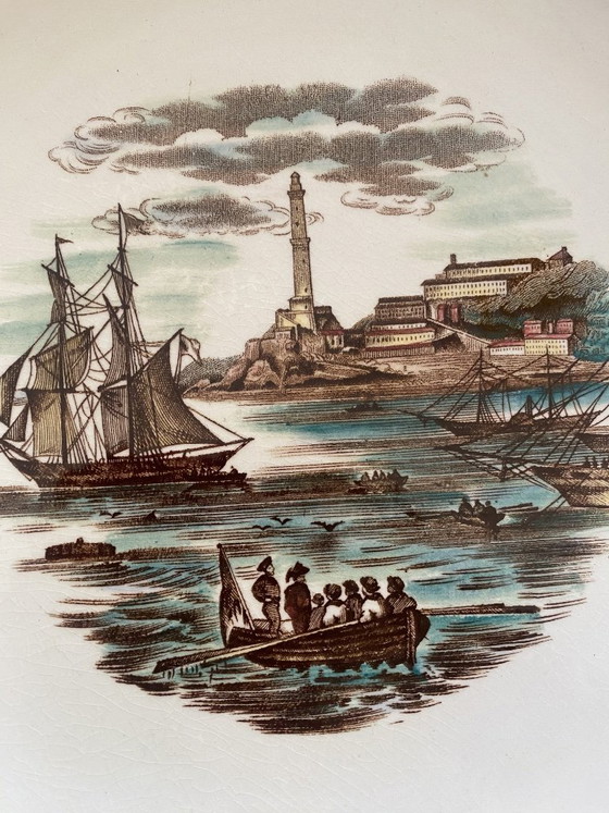 Image 1 of Título: Platos de porcelana fina de Richard Ginori - Colección "Paisajes italianos"