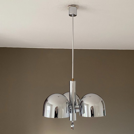 Sputnik Hillebrand chandelier. 1970. Space age.