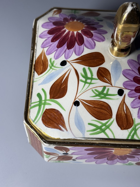 Image 1 of Boîte couverte Art Déco en céramique Boch Frères par Raymond Chevalier, Belgique, années 1930