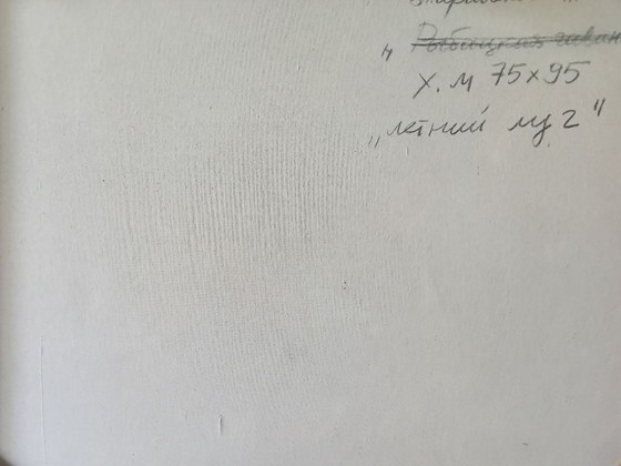 Pittura a olio originale Espressionismo Paesaggio Prato estivo – Dipinti e disegni, Canvas (photo 9 of 9)