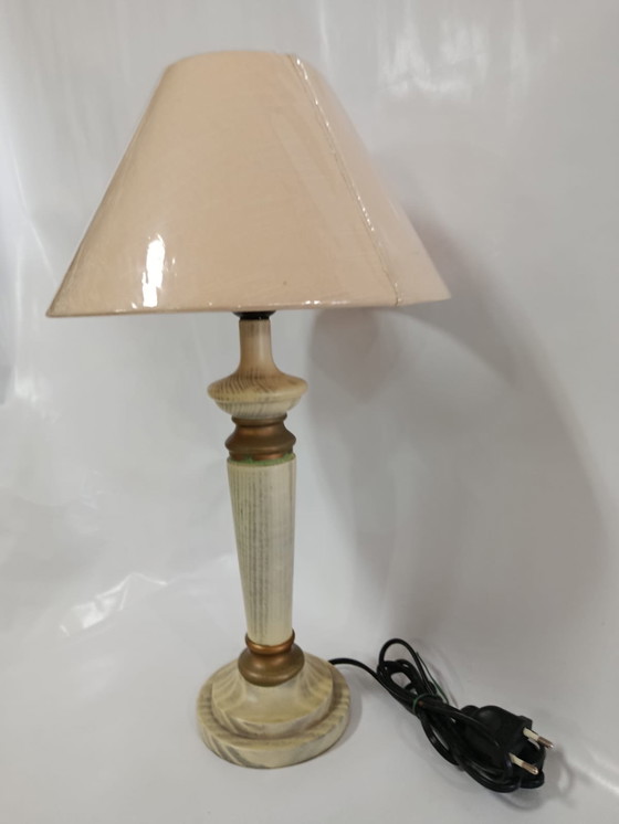 Image 1 of Luxury real wood table lamp with shade