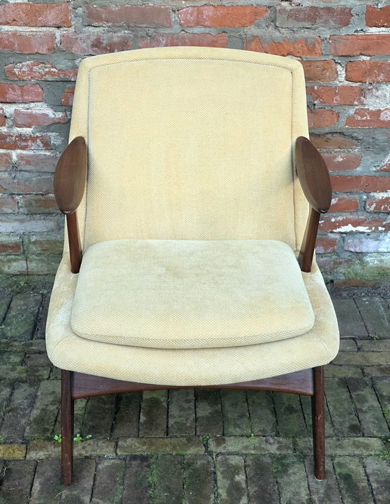Deux Fauteuils design vintage. Karl Edvard Korseth. LK Hjelle, Bois, Autre, Jaune (photo 9 sur 15)