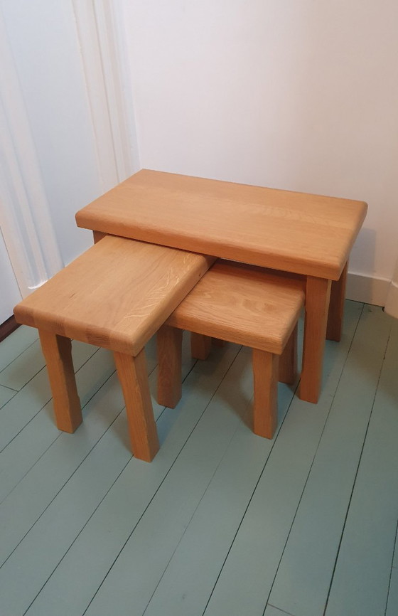 Image 1 of Mimi set di tre tavolini laterali vintage (presumibilmente danesi)