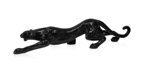 Image 1 of ADM Design Glas-Beton Sculptuur Zwarte Panter - Nieuw in originele verpakking