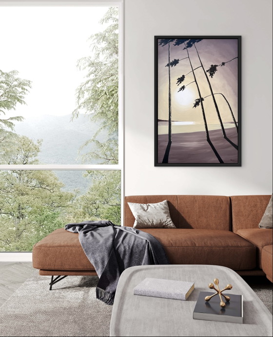 Acrylic and ink on stretched canvas, 100x65cm – Paintings & Drawings, Wood (photo 5 of 15)