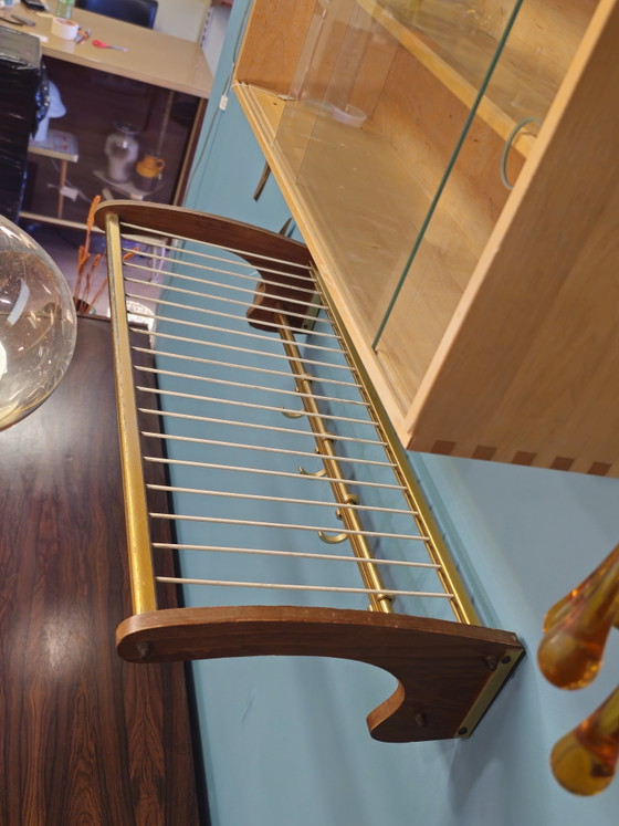 Vintage Teak & Messing Wandkapstok Kapstok – Kapstokken, Wood (photo 7 of 10)