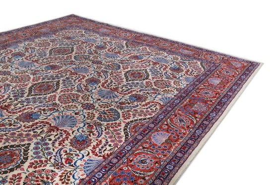 Image 1 of Persian carpet Yazd Sherkat 4.15 x 3.02 Oriental carpet fine No. 70